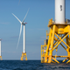 Three of Deepwater Wind’s turbines stand in the water off Block Island, R.I. Image: AP/Michael Dwyer